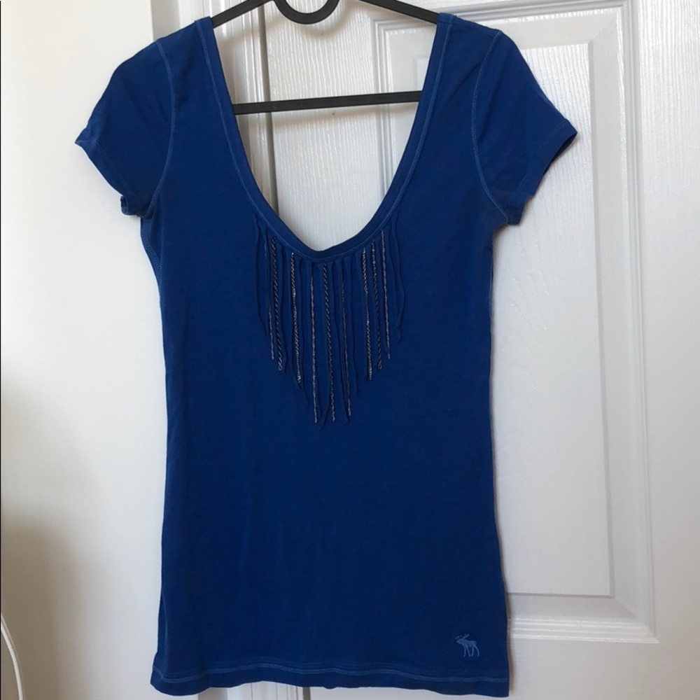 NWOT Abercrombie & Fitch Royal Blue Scoop Neck Tee